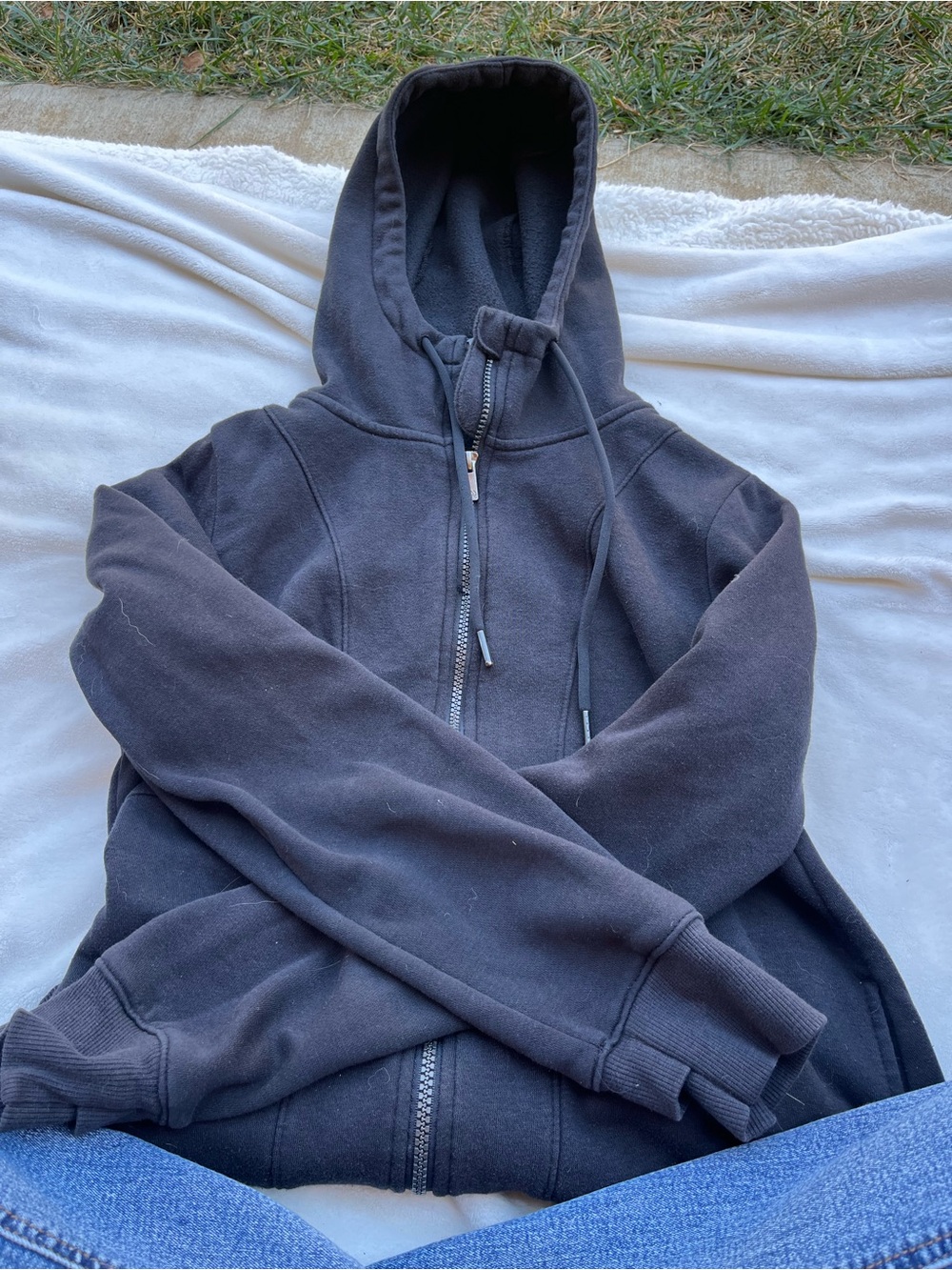 all in motion Black Full-Zip Hooded Sweatshirt